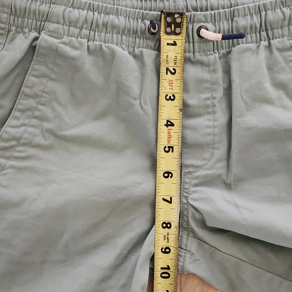 Gap Kids Boys Elastic Waistband Stretch Soft Twill Shorts Granite Green Size XL